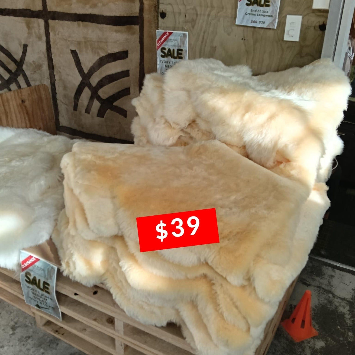 Cream Sheepskin -  End of Line