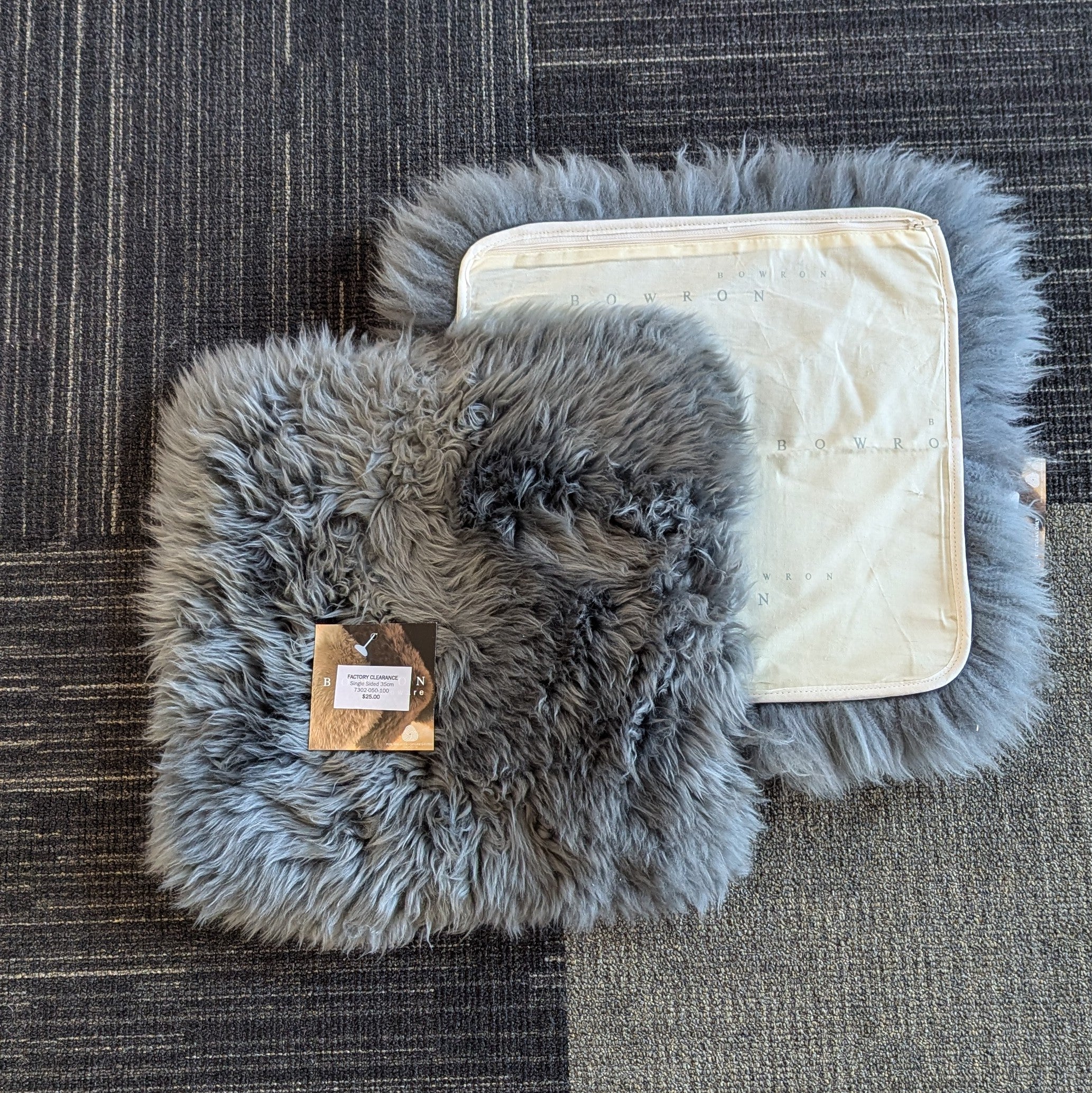 Single Sided Sheepskin Cushion Cover (Clearance)